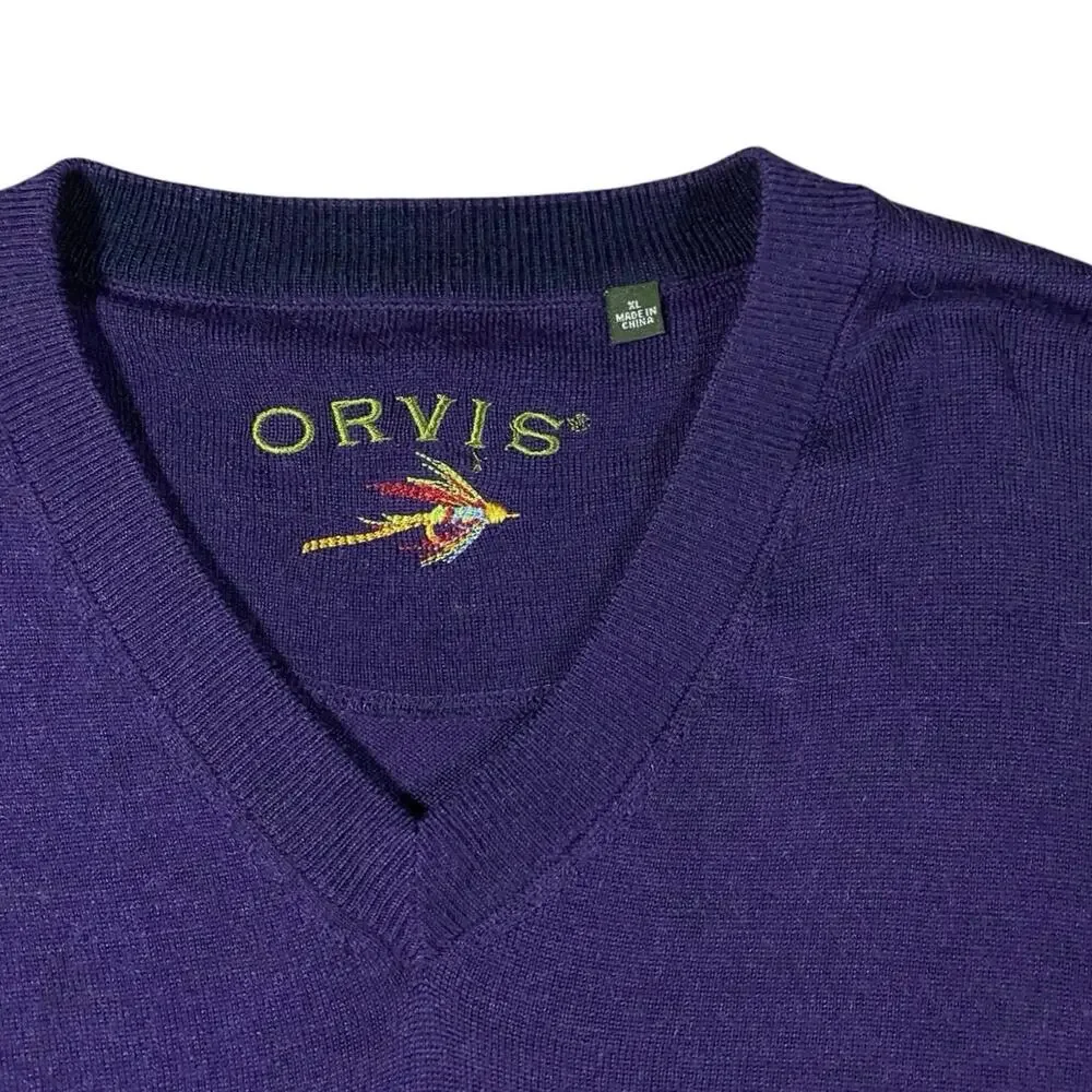 Orvis Merino Wool V-Neck Everyday Sweater - XL